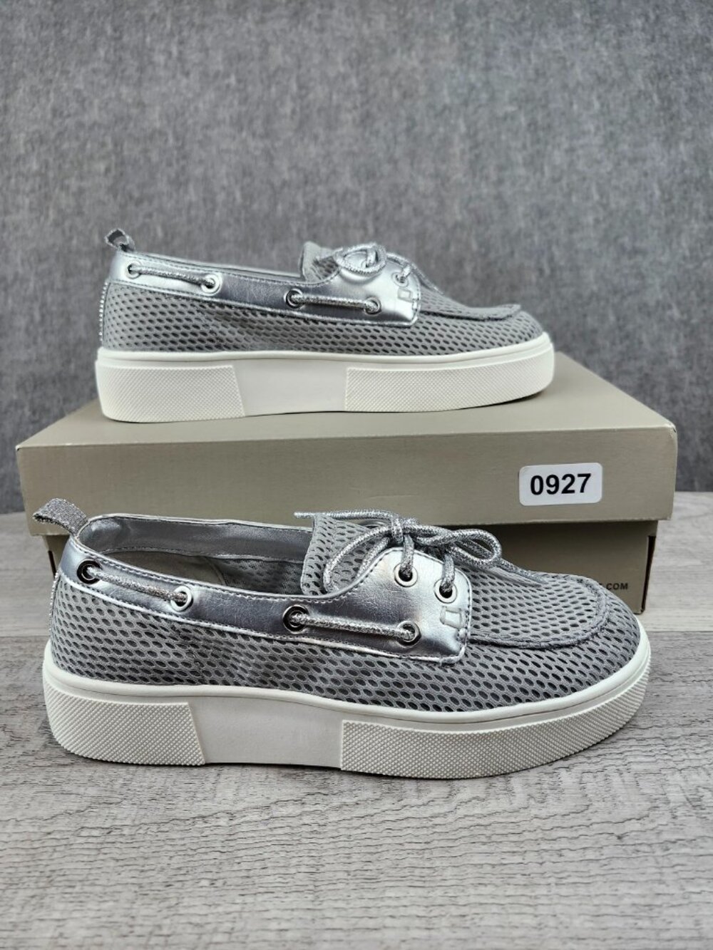 Kenneth Cole Reaction Women 5.5 (EU35.5) Zelda Silver Mesh **Tried ON**